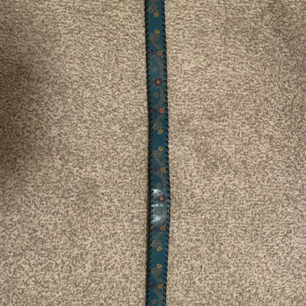 L.E.I Blue Boho belt with flowers